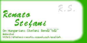 renato stefani business card